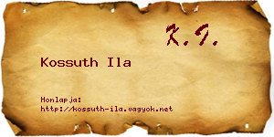 Kossuth Ila névjegykártya